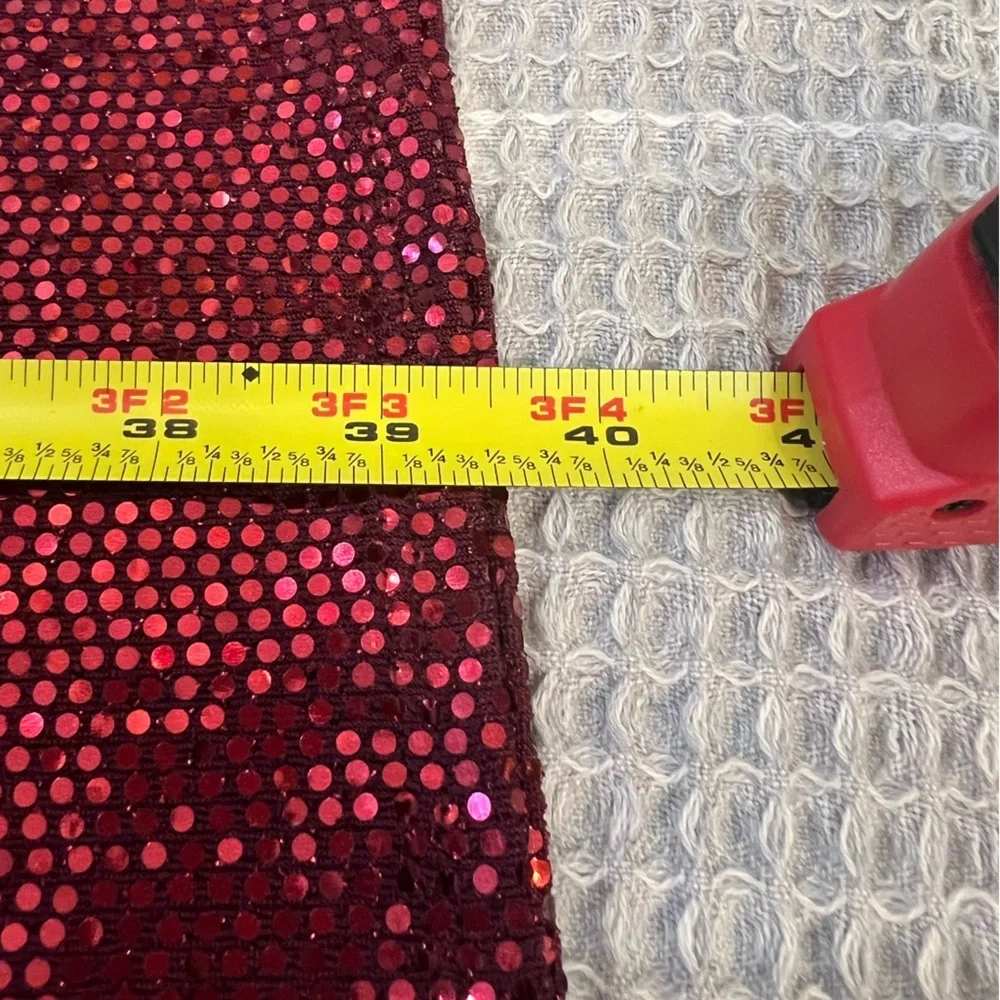 Express Sexy Sequin Strappy Midi Dress in Red, size Large, NWT! - Picture 5 of 6